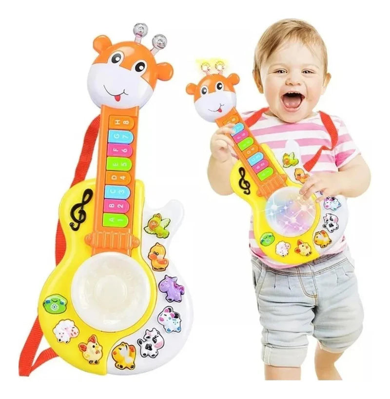 Fidtoy Giraffe Musical Guitar Toy with Light and Sound for Kids