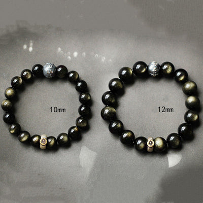 Buddha Stones Chinese Zodiac Obsidian Purification Bracelet - image 18