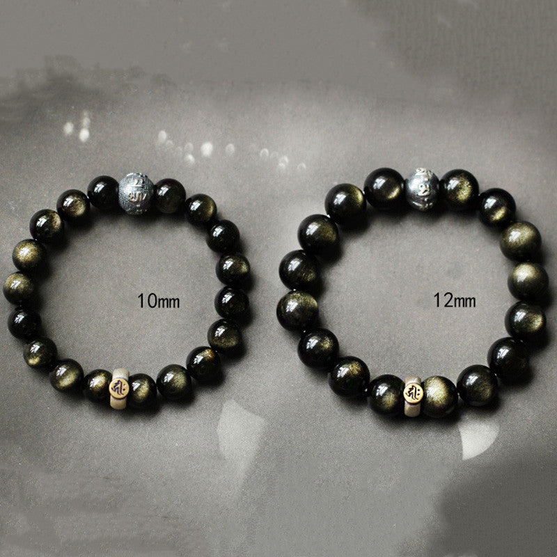Buddha Stones Chinese Zodiac Obsidian Purification Bracelet - image 18
