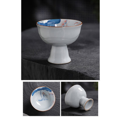 Buddha Stones Lotus Flower Leaf Bamboo Ceramic Teacup Kung Fu Tea Cups Cup BS 23