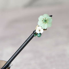 Buddha Stones Green Aventurine Flower Agate Positivity Hairpin Decoration Hairpin BS Green Aventurine (Luck ♥ Positivity)