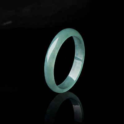Buddha Stones Natural Jade Prosperity Protection Ring Ring BS 20mm