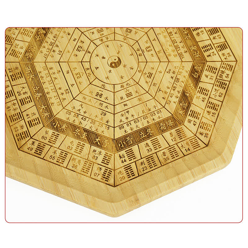 Buddha Stones Feng Shui Bamboo Bagua Map Harmony Energy Map Bagua Map BS 25