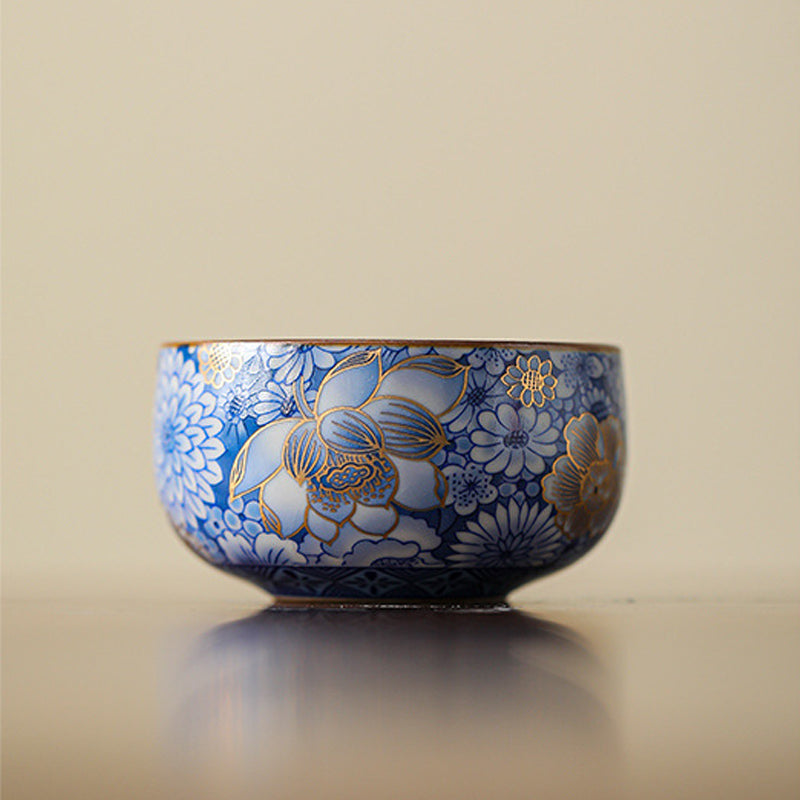 Buddha Stones Lotus Chrysanthemum Plum Blossom Flower Teacup Kung Fu Tea Cup Teapot Cup BS 1