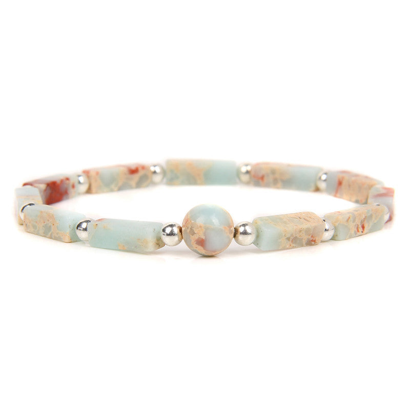 Buddha Stones Natural Crystal Amethyst Tiger Eye Spiritual Balance Bracelet Bracelet BS Amazonite