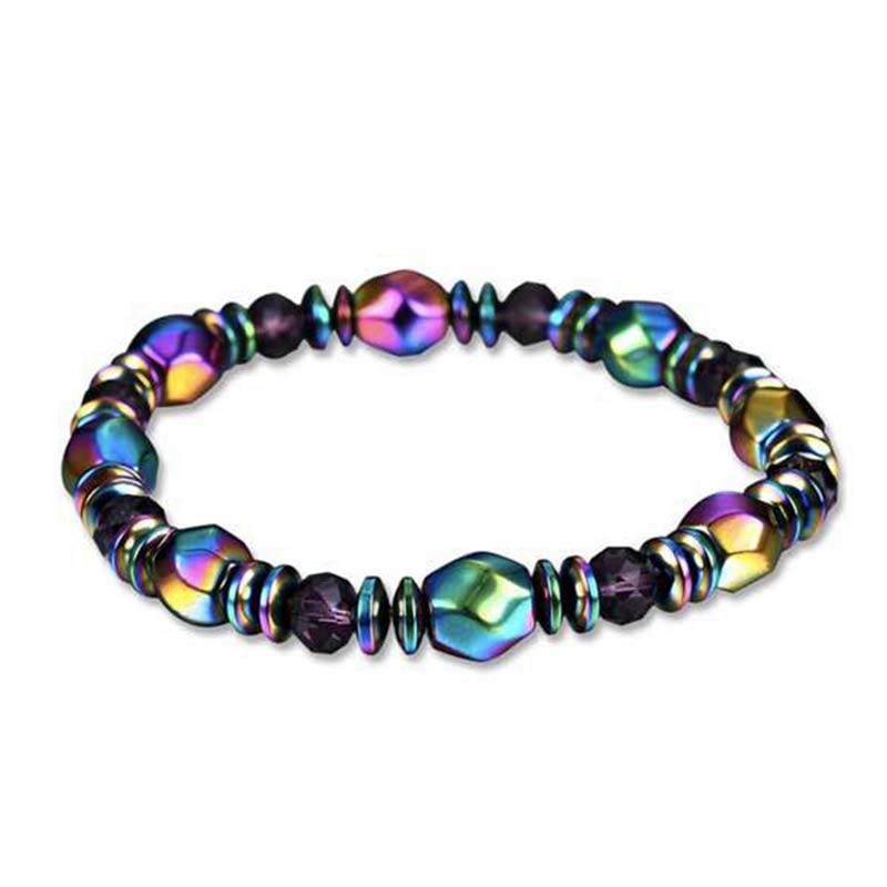 Buddha Stones Rainbow Hematite Wellness Bracelet Bracelet BS 3