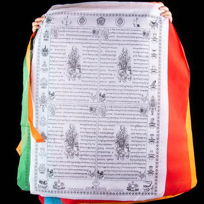 Buddha Stones Tibetan 5 Colors Windhorse Happiness Auspicious Outdoor Prayer Flag TIBETAN PRAYER FLAGS buddhastoneshop 7