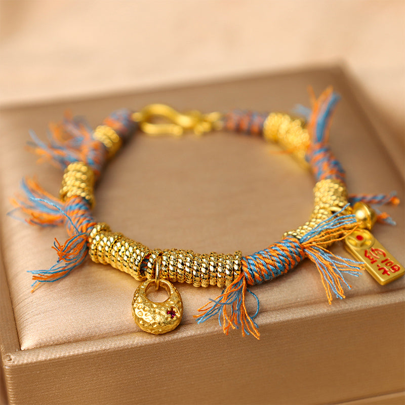 Buddha Stones Handmade Tibetan Lucky Fortune Multicolored Rope Braid Bracelet Bracelet BS 1