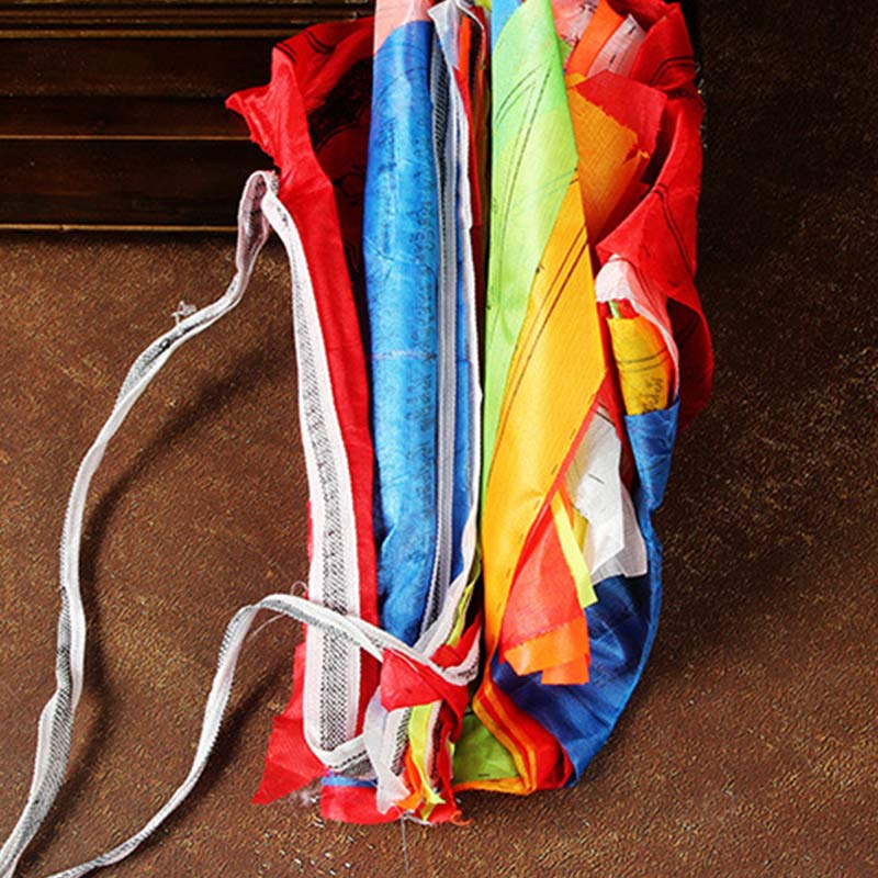 Buddha Stones Tibetan Blessing Outdoor 25 Pcs Triangle Prayer Flag Decoration Decorations buddhastoneshop 16