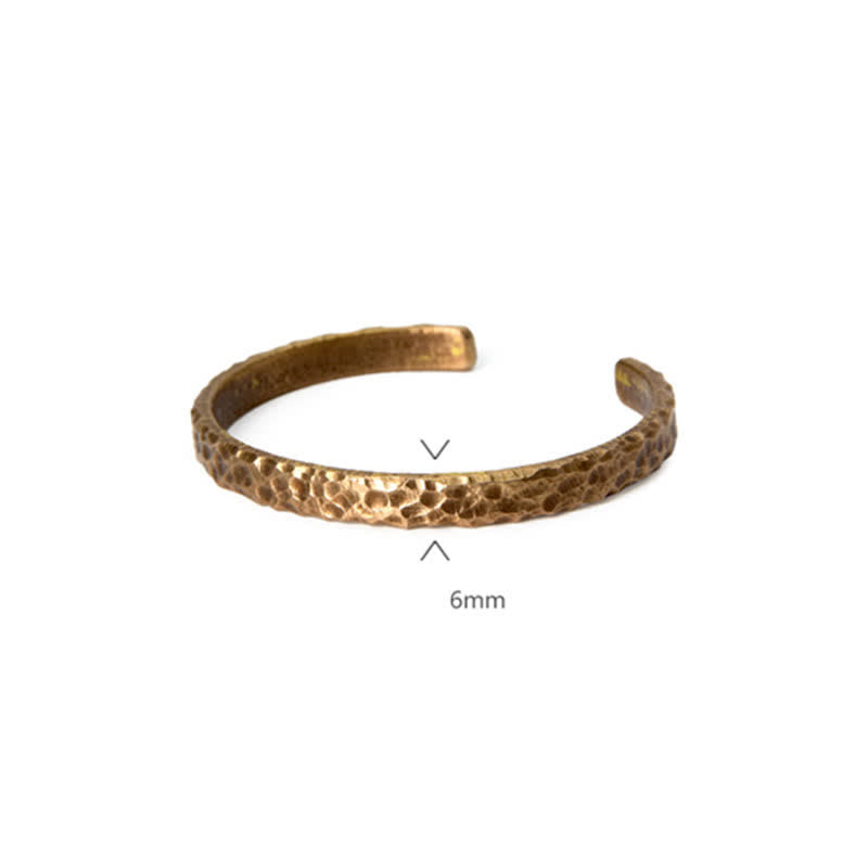 Buddha Stones Lava Rock Stone Copper Balance Cuff Bracelet Bangle - image 22