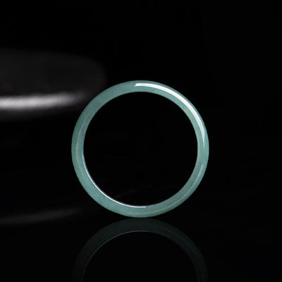 Buddha Stones Natural Jade Prosperity Protection Ring Ring BS 7