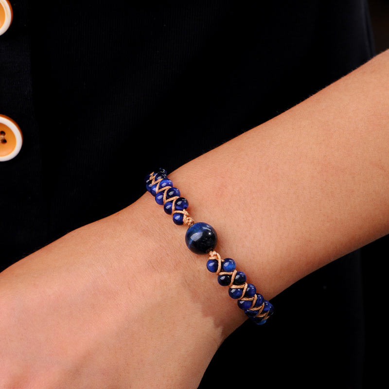 Buddha Stones Divine Blue Tiger Eye Stone Protection Bracelet Bracelet BS 7