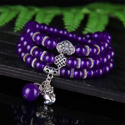 Bracelet de richesse Pixiu en améthyste Foviel
