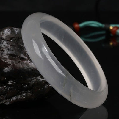 Buddha Stones Natural Translucent Golden Silk Jade Wealth Luck Bracelet Bangle Bracelet Bangle BS 5