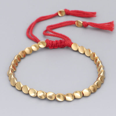 Foviel Tibetische Kupferperlen spirituell Glück Armband