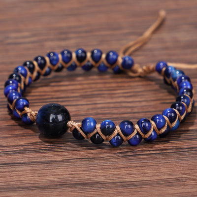 Buddha Stones Divine Blue Tiger Eye Stone Protection Bracelet Bracelet BS 4