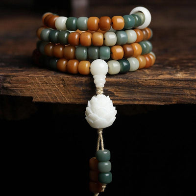Collier-bracelet Mala harmonie Lotus Bodhi Foviel