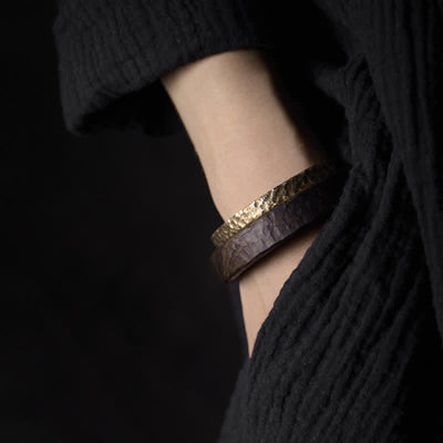 Buddha Stones Simple Design Copper Wealth Cuff Bracelet Bracelet Bangle BS 5