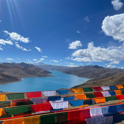 Buddha Stones Tibetan 5 Colors Silk Windhorse Auspicious Outdoor 25 Pcs Prayer Flag TIBETAN PRAYER FLAGS buddhastoneshop 9