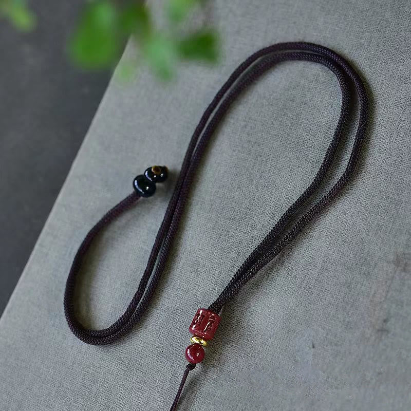 Buddha Stones Koi Fish Peace Buckle Copper Wealth Luck Necklace Pendant Necklaces & Pendants BS 7
