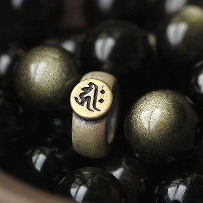 Buddha Stones Chinese Zodiac Obsidian Purification Bracelet - image 14