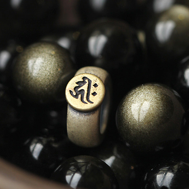 Buddha Stones Chinese Zodiac Obsidian Purification Bracelet - image 14