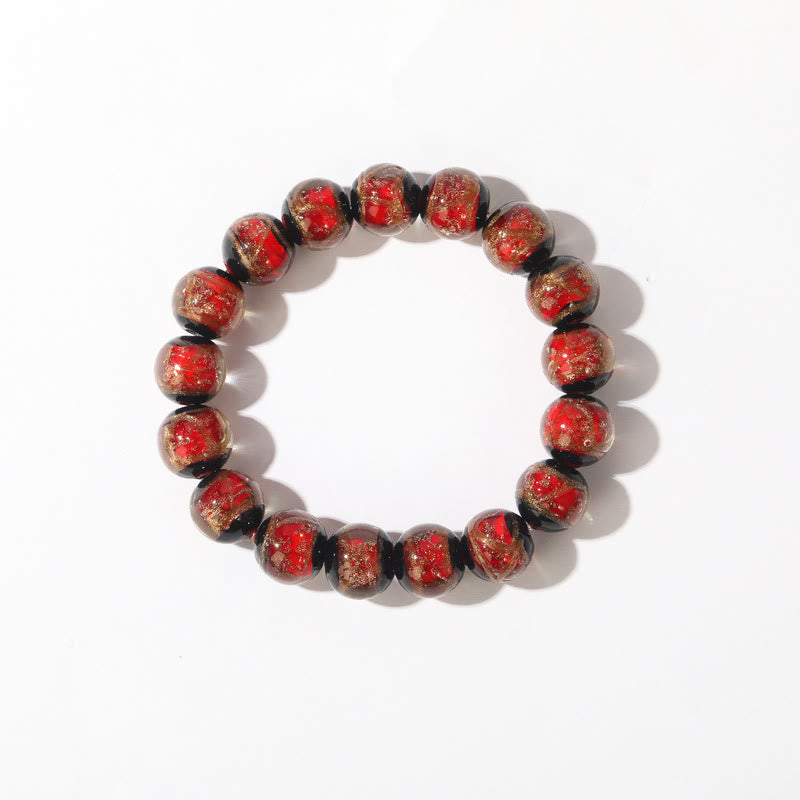Buddha Stones Tibetan Classic Liuli Glass Bead Luck Wealth Bracelet - image 5