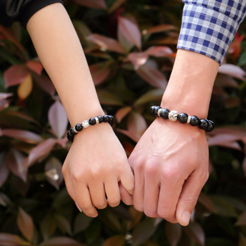 FengShui Natural Rainbow Obsidian PiXiu Blessing Bracelet Bracelet BS 4