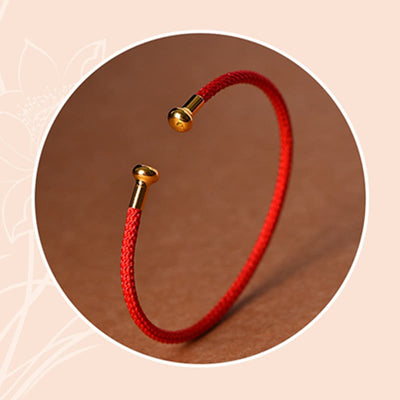 Buddha Stones Simple Design Handmade Luck Braid String Cuff Bracelet Bracelet BS 6
