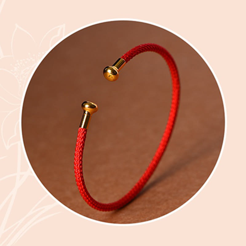 Buddha Stones Simple Design Handmade Luck Braid String Cuff Bracelet Bracelet BS 6