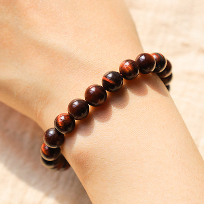 Foviel Natural Tiger Eye Healing Bead Bracelet