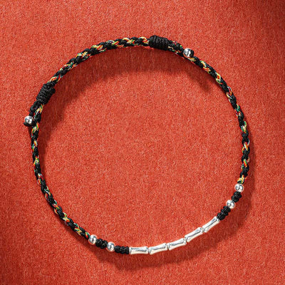 Buddha Stones Tibet Handmade Multicolored Bamboo Protection Braided String Bracelet 11