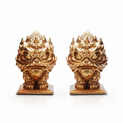 Buddha Stones Lion Statue Strength Resin Home Office Decoration Decorations BS 12