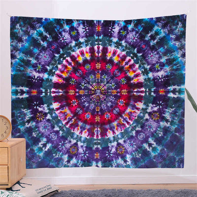 Bohemian Mandala Pattern Tapestry Wall Hanging Wall Art Focus Creativity Home Living Room Decor Tapestry BS Purple 150*230cm
