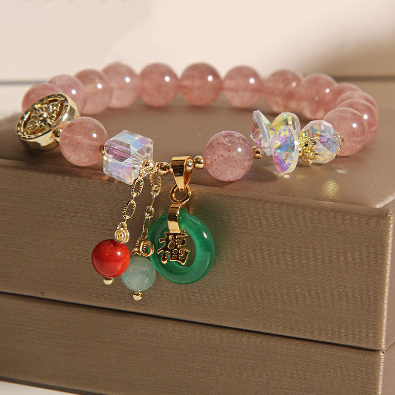 FREE Today: Blessing Good Luck Fu Character Charm Healing Bracelet FREE FREE 3