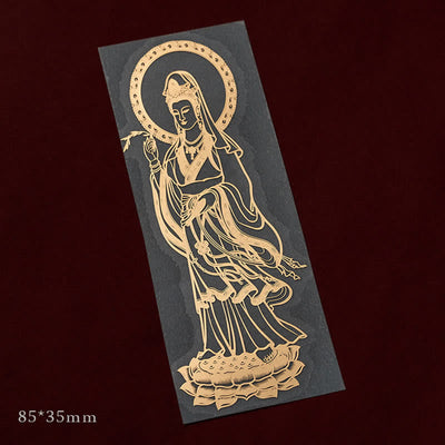 Buddha Stones 12 Chinese Zodiac Blessing Wealth Fortune Phone Sticker Phone Sticker BS Avalokitesvara Large