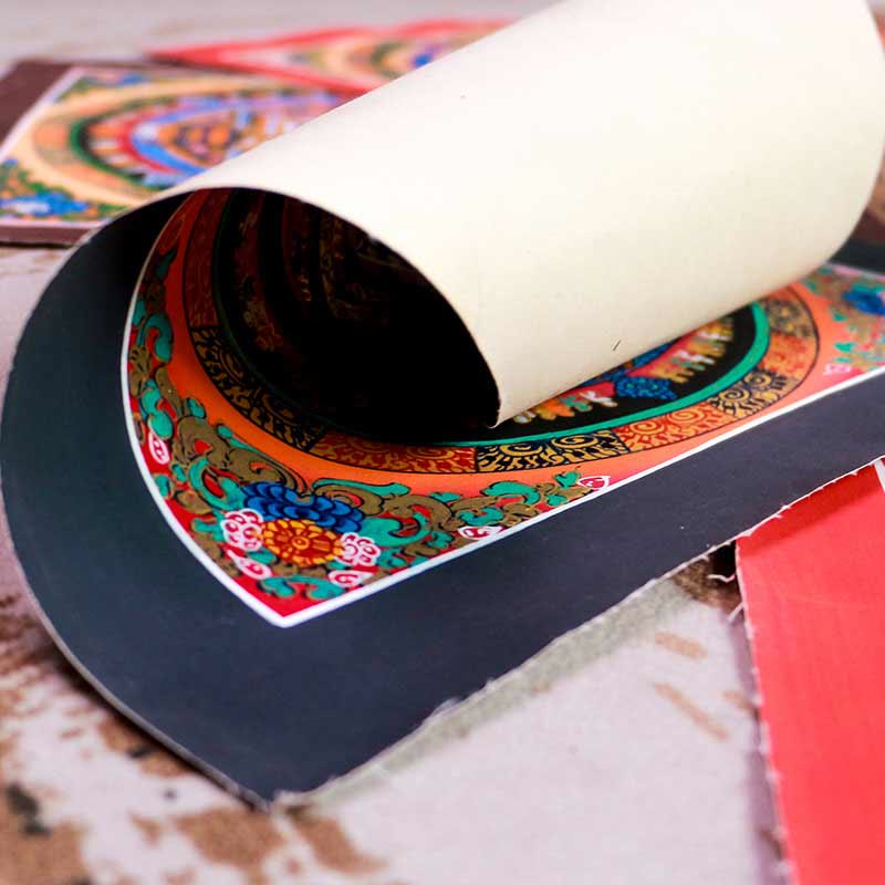 Buddha Stones Tibetan Handmade Thangka Mandala Painting Blind Box Random Color Pattern Tibetan Thangka BS 2