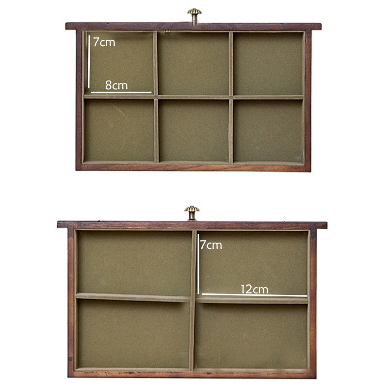 Buddha Stones Retro Solid Wood Jewelry Box Four-Layer Wooden Jewelry Storage Box Jewelry Box BS 9