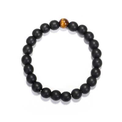 Buddha Stones 108 Mala Beads Frosted Stone Tiger Eye Balance Bracelet Necklace Pendant Bracelet Necklaces & Pendants BS 3