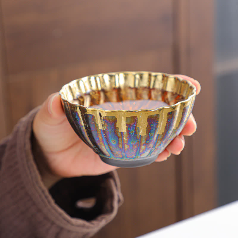 Buddha Stones Colorful Ceramic Teacup Tea Cups - image 1