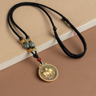 12 Chinese Zodiac Blessing Wealth Fortune Necklace Pendant Necklaces & Pendants BS Goat