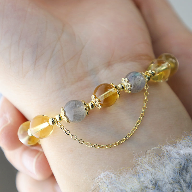 Buddha Stones Blessed Moon Citrine Abundant Energy Bracelet Bracelet BS 8