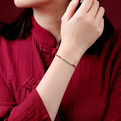 Buddha Stones Tibet Handmade Multicolored Bamboo Protection Braided String Bracelet 9