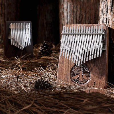 Buddha Stones Kalimba 34 Keys Thumb Piano Tree of Life Design Portable Finger Marimba Piano 9