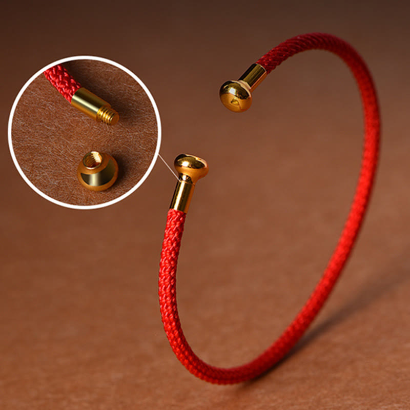 Buddha Stones Simple Design Handmade Luck Braid String Cuff Bracelet Bracelet BS 3
