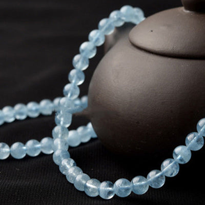 Buddha Stones Natural Aquamarine Peace Healing Bracelet Bracelet BS 10