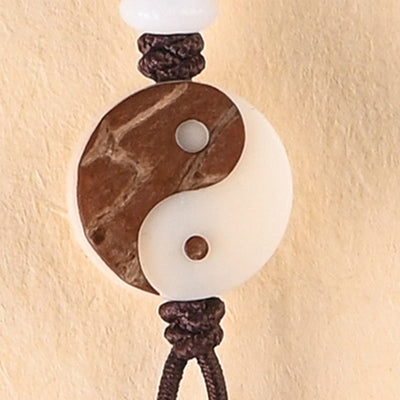 Collier mala de protection YinYang en ébène Foviel