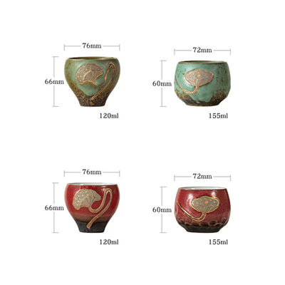 Buddha Stones Lotus Pod Engraved Teacup Kung Fu Tea Cup Cup BS 12