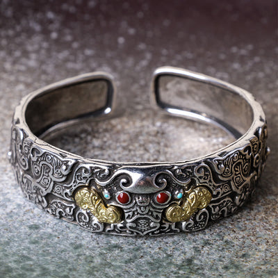 Buddha Stones FengShui Engraving PiXiu Blessing Bracelet Bangle Bracelet BS 4