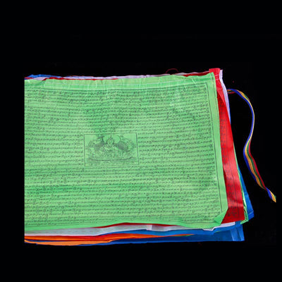 Buddha Stones Tibetan 5 Colors Windhorse Blessing Outdoor 20 Pcs Prayer Flag TIBETAN PRAYER FLAGS buddhastoneshop 12